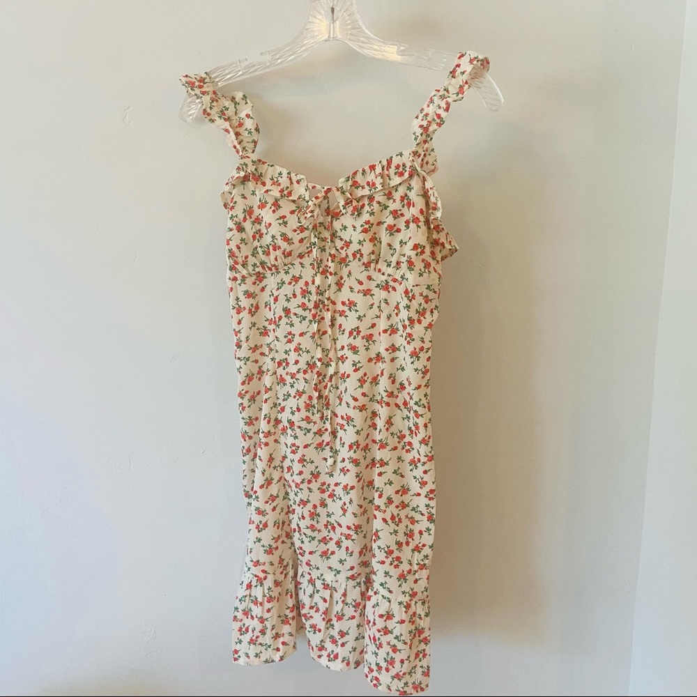 Nasty Gal Sz 2 (us) Sweet but Sexy Floral Print flouncy bodycon dress